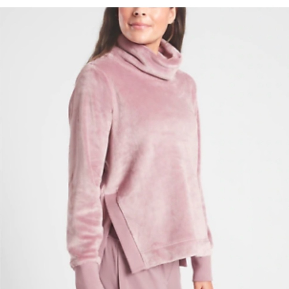 Athleta Funnel Neck Double Cozy Karma Sweatshirt Top